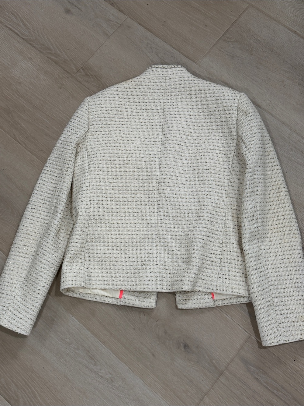 J.Crew Metallic Tweed Lady Jacket Blazer Cream Gold Size 6 - Picture 7 of 7